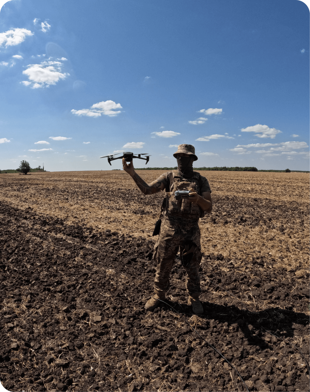 men with drone